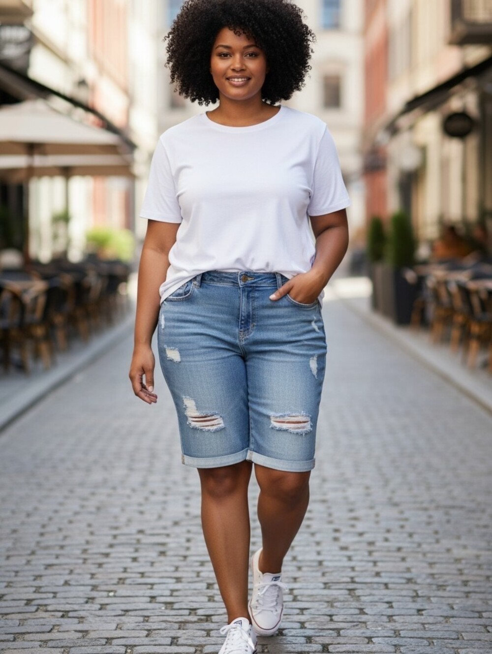 Soho Distressed Jean Shorts
